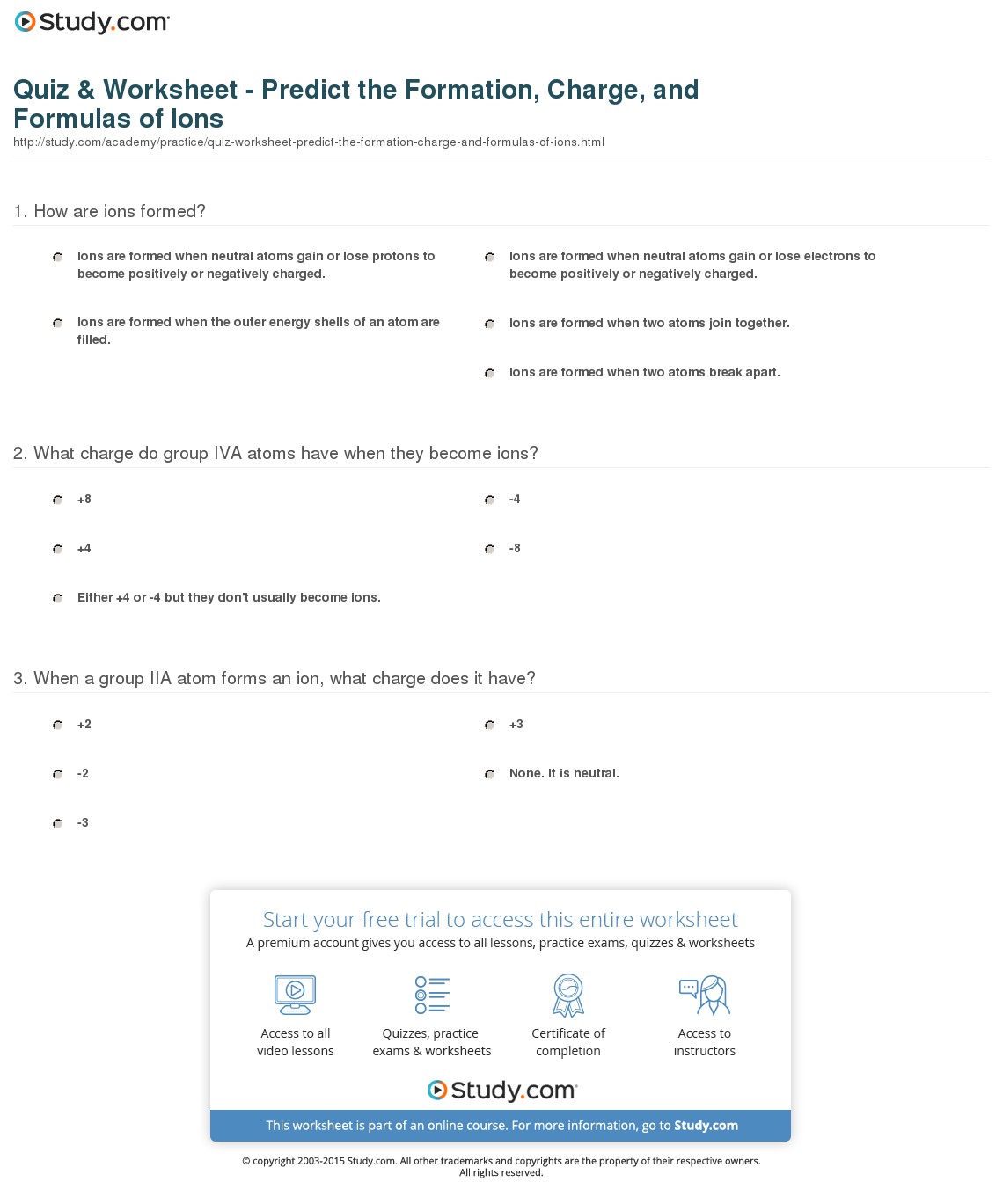 Quiz & Worksheet