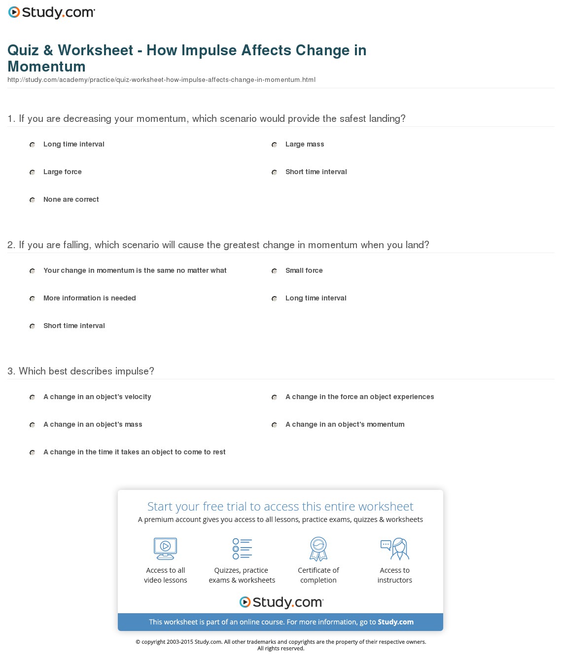Quiz & Worksheet