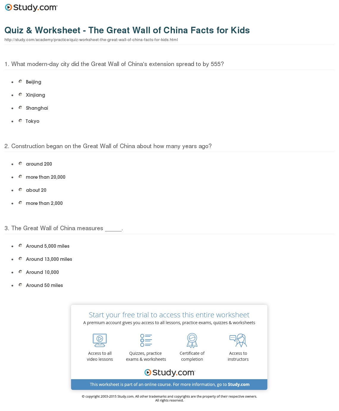 Quiz & Worksheet