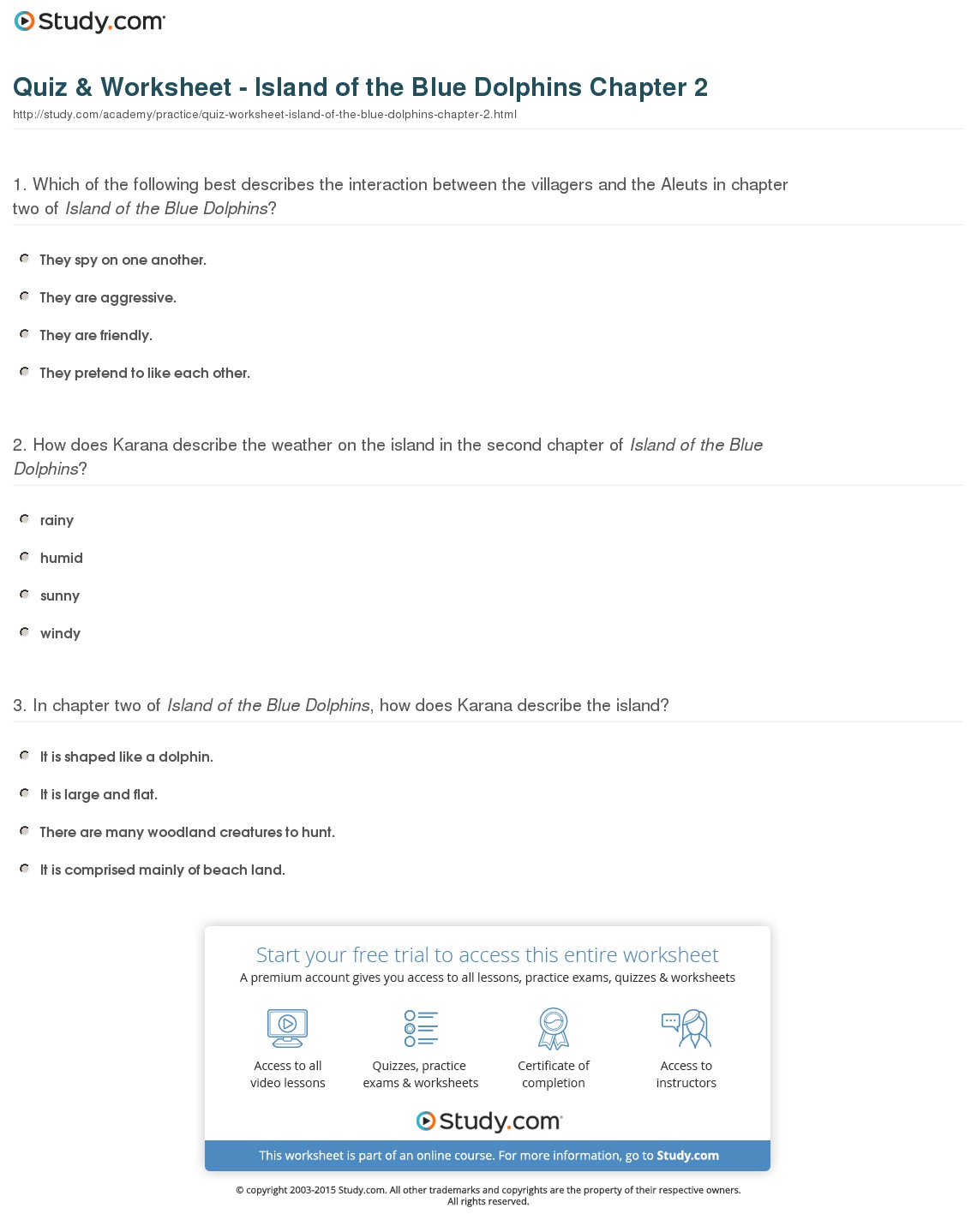 Quiz & Worksheet