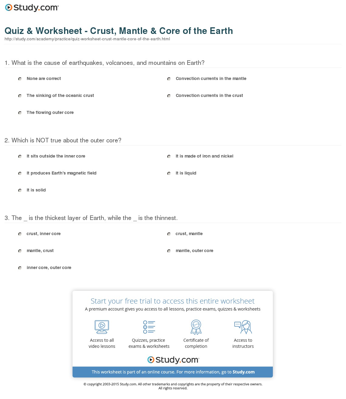Quiz & Worksheet