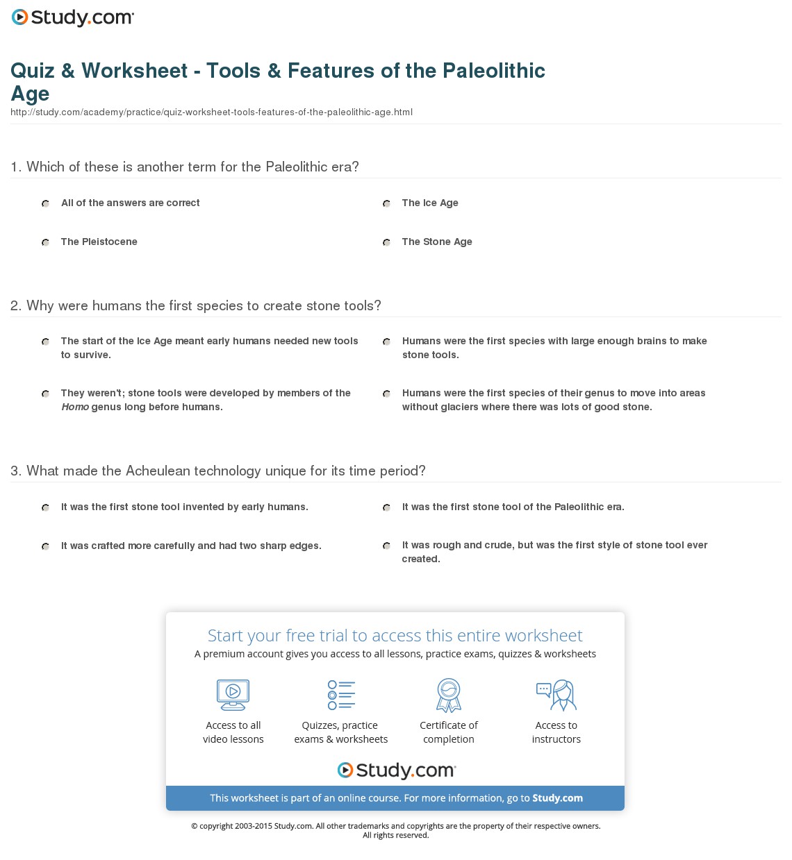 Quiz & Worksheet