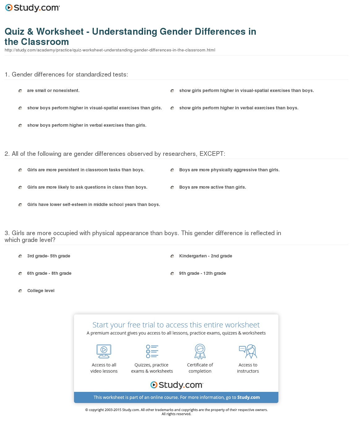 Quiz & Worksheet