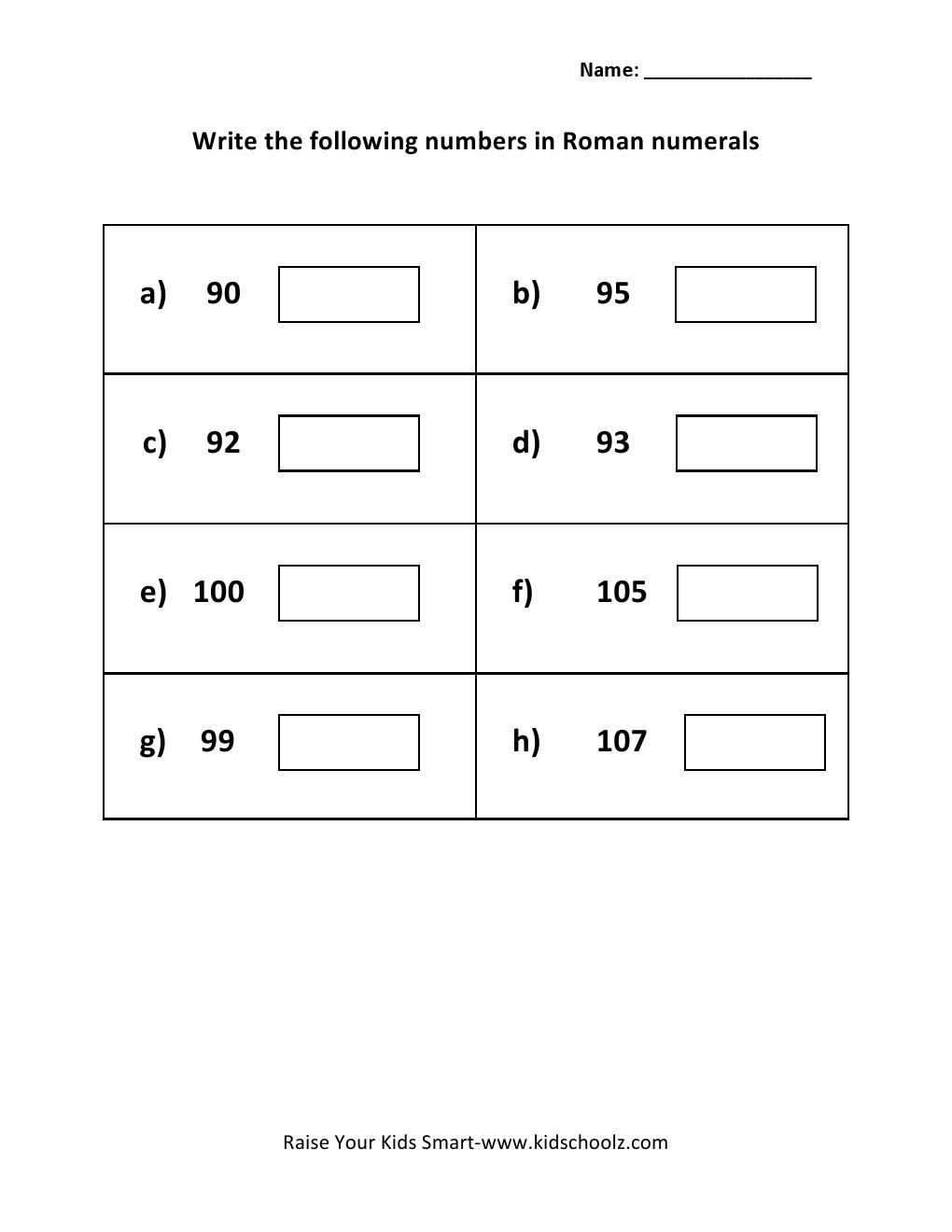 Roman Numerals Worksheet Pdf Worksheets For All