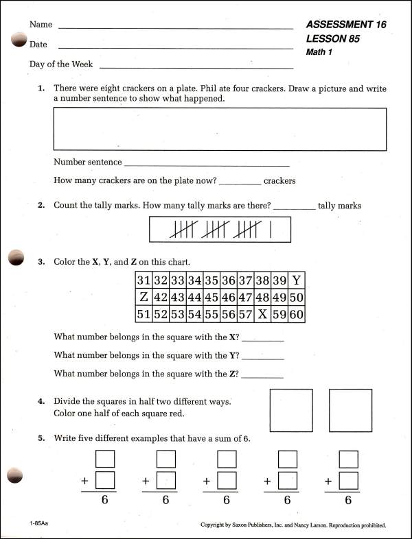 Saxon Math 1st Grade Worksheets The Best Worksheets Image
