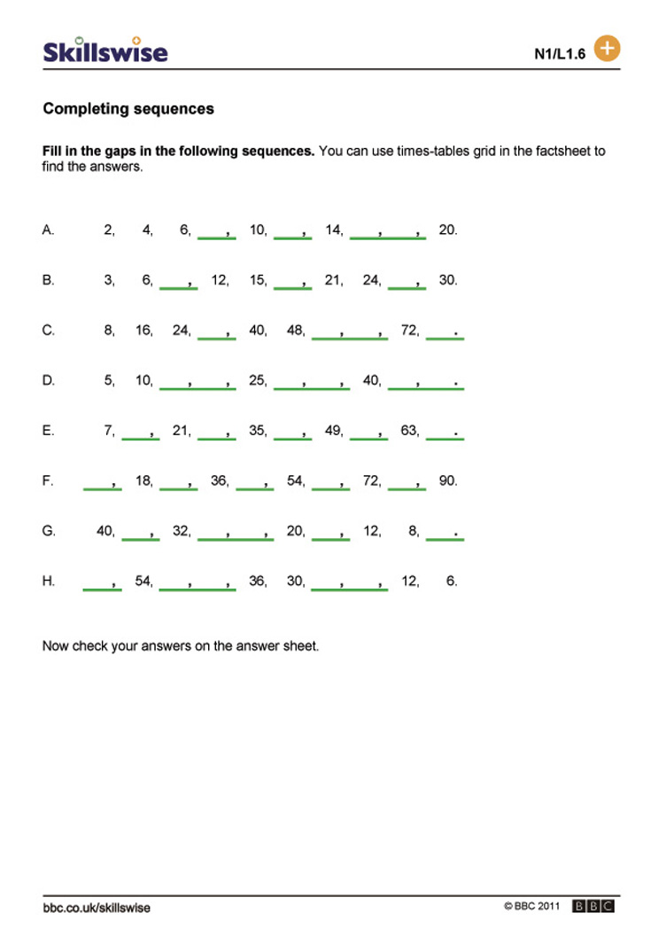 Sequencing Numbers Worksheet Worksheets For All