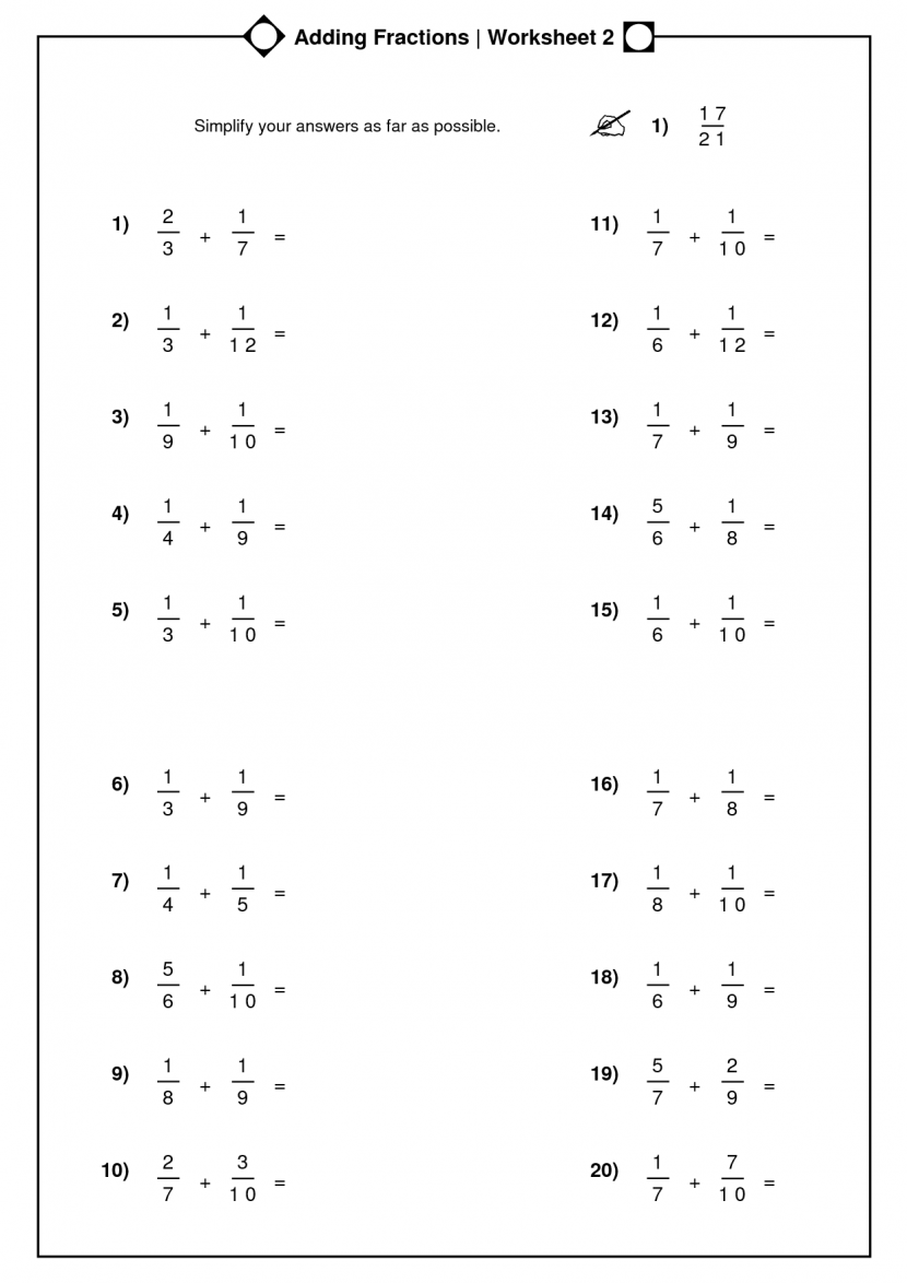 Subtracting Fractions With Borrowing Worksheet Math Worksheets