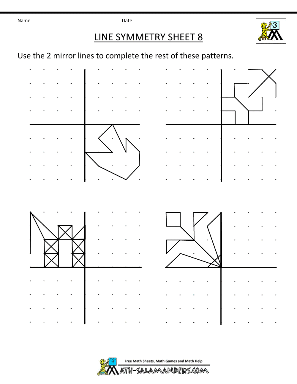 Symmetry Worksheets