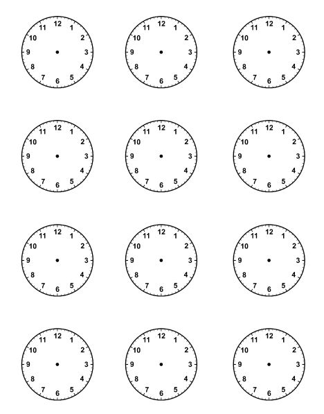 Telling Time Worksheets Blank Clock Faces The Best Worksheets