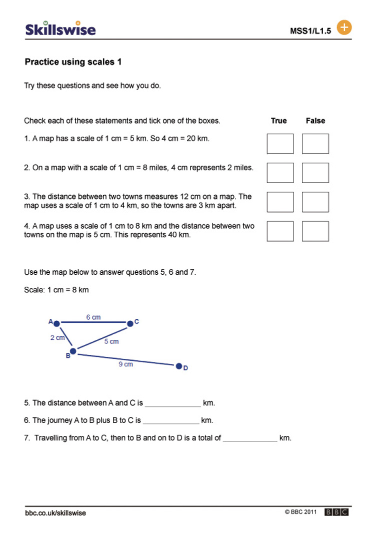 Using Map Scales Worksheet Worksheets For All