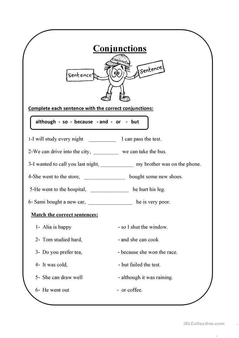 Worksheet  Conjunction Worksheet  Grass Fedjp Worksheet Study Site