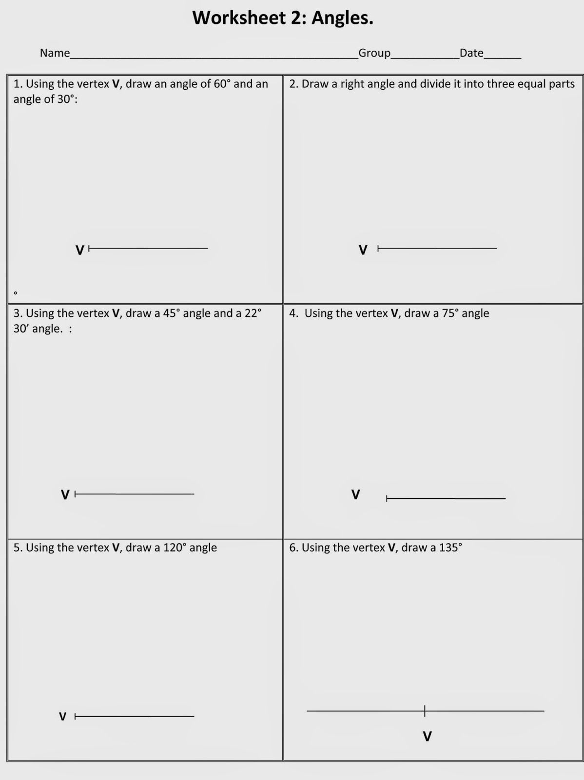 Worksheet  Drawing Angles Worksheet  Grass Fedjp Worksheet Study Site