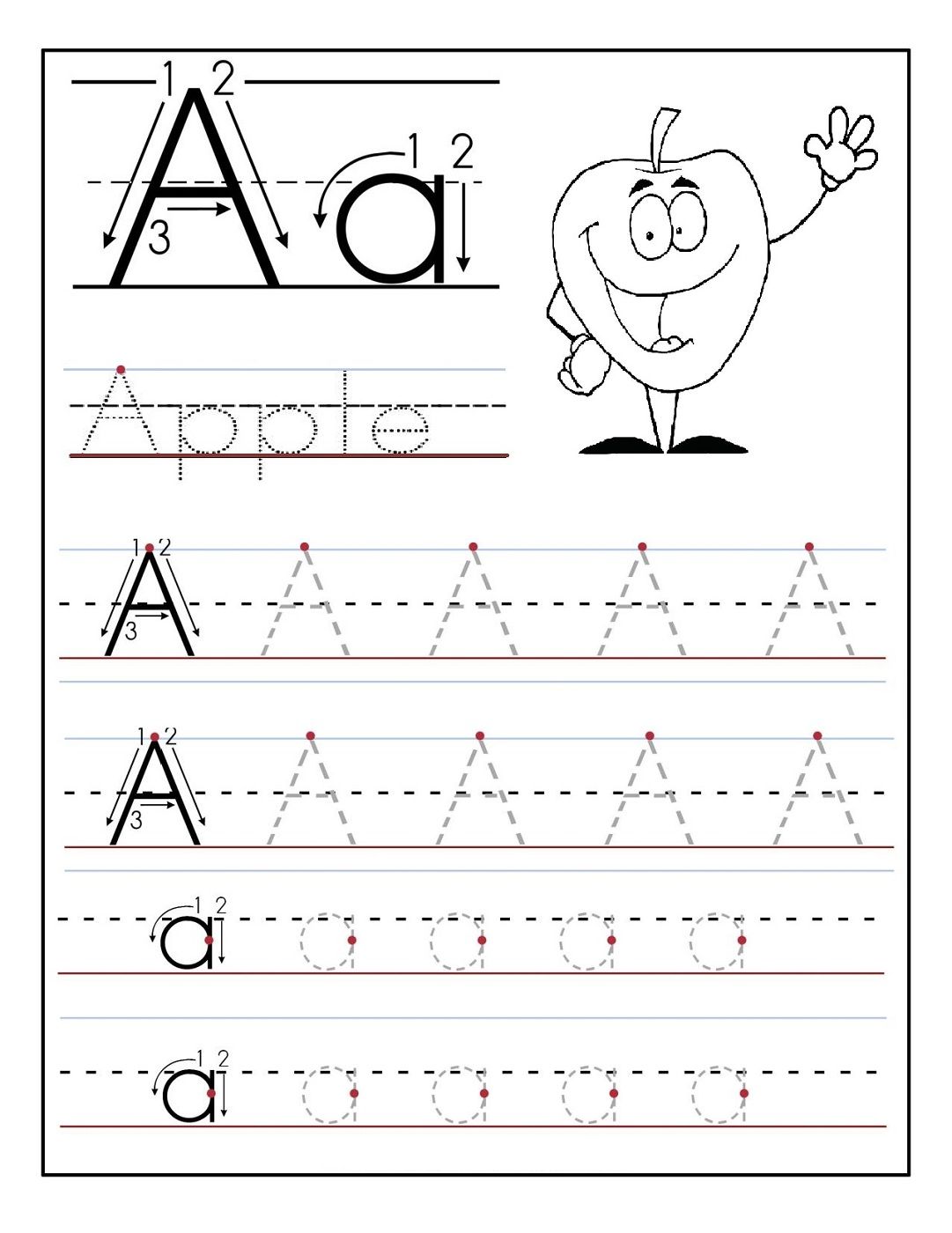 Worksheet  Letter A Worksheets  Brunokone Worksheet Study Site