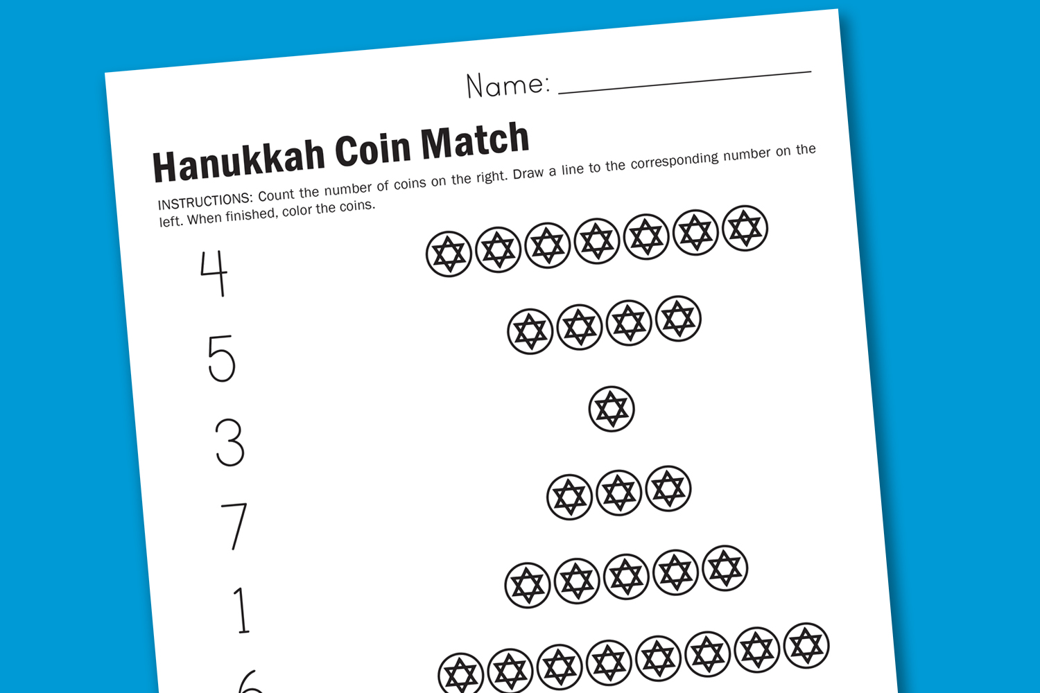 Worksheet Wednesday  Hanukkah Coins