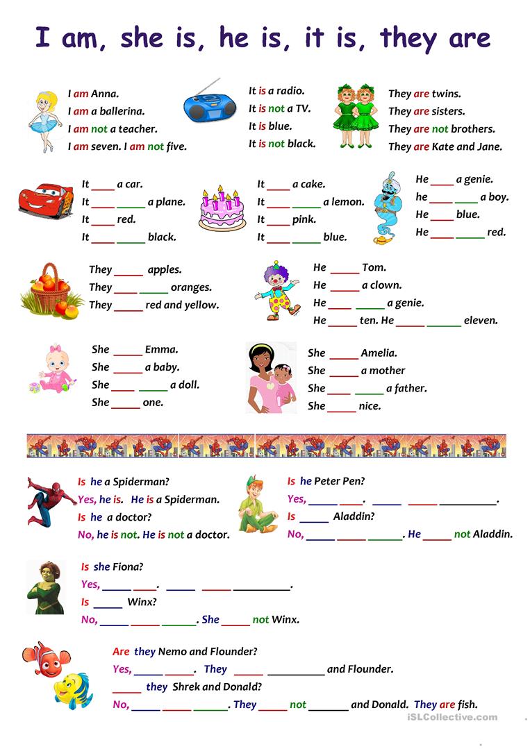 11 Free Esl He She It They Worksheets