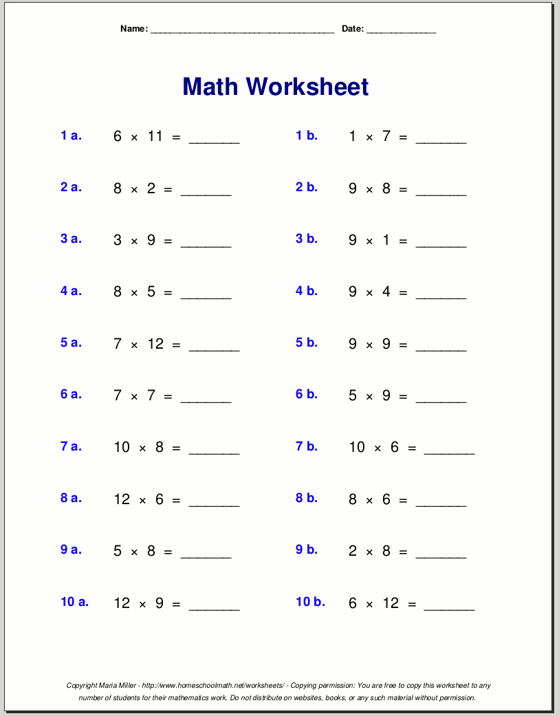 11 Multiplication Practice