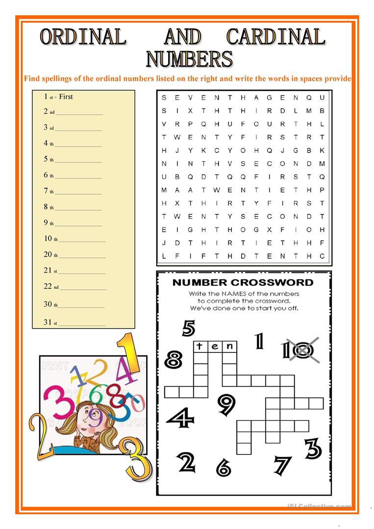 127 Free Esl Numbers  Cardinal Numbers Worksheets