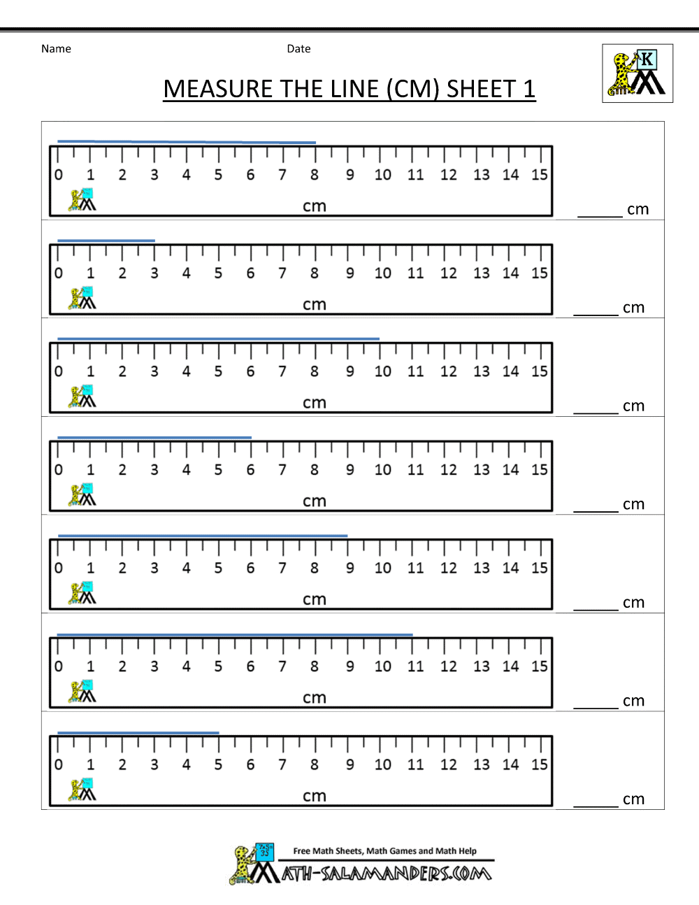 12 Measuring Worksheets