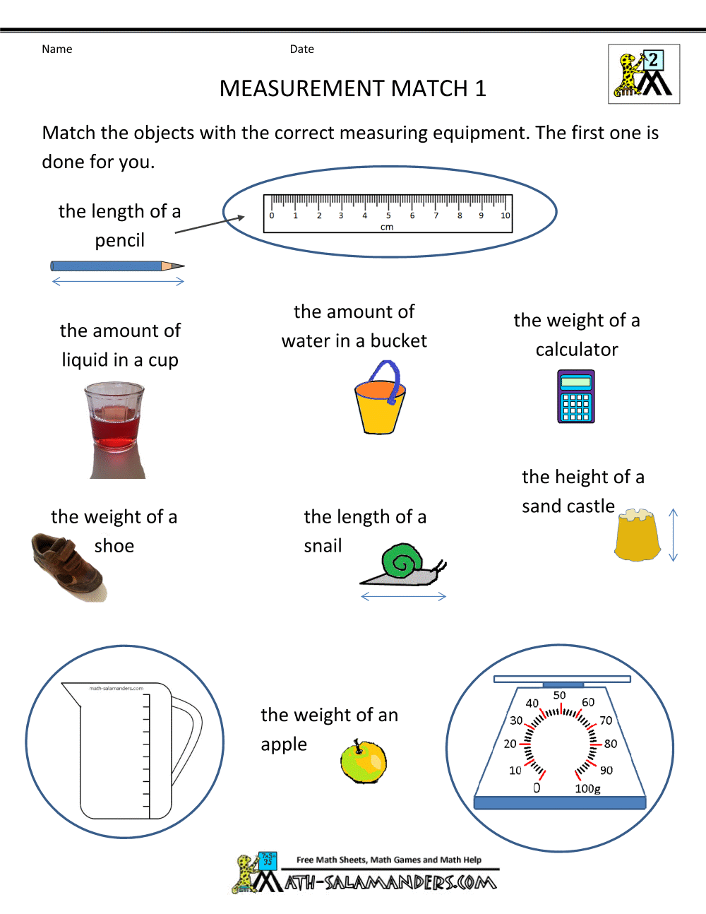 2nd Grade Measurement Worksheets