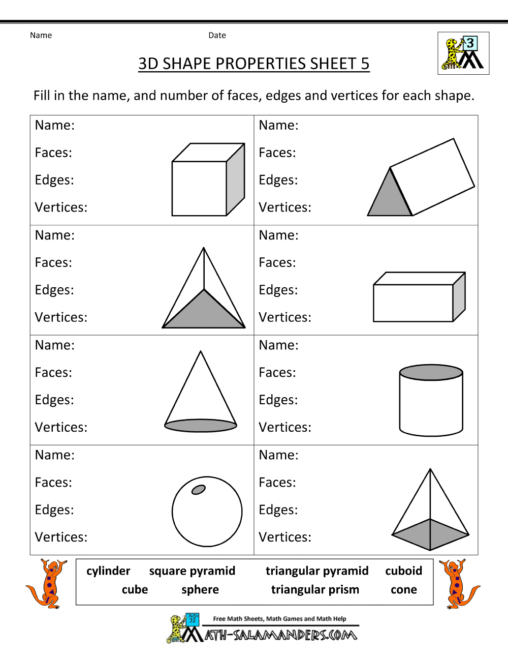 3 D Shapes