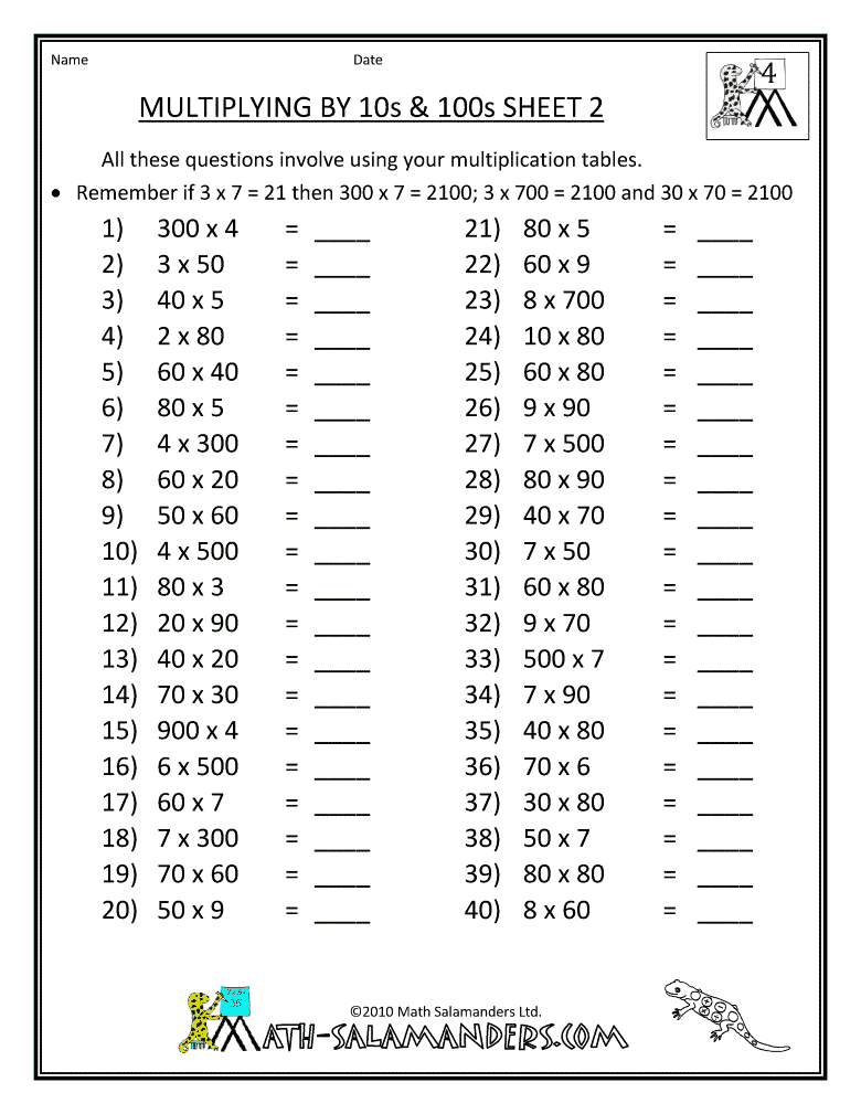 4 Grade Math Worksheets To Print Worksheets For All