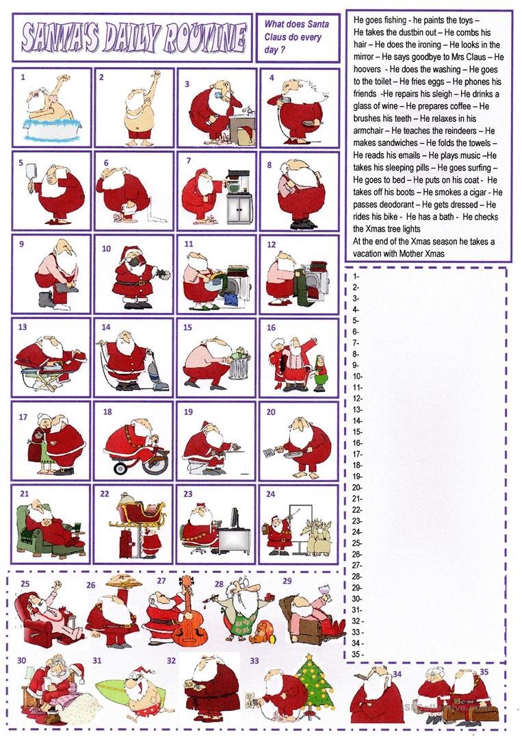 Santa Claus Worksheets
