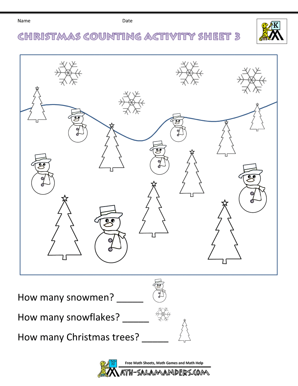 6+ Kindergarten Christmas Worksheets
