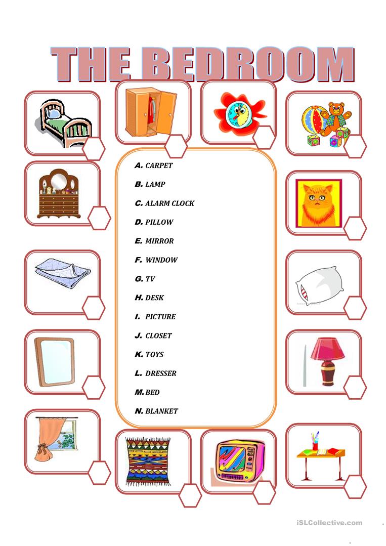 76 Free Esl Bedroom Worksheets