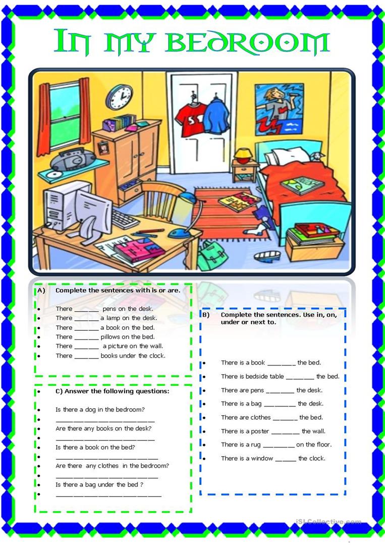 76 Free Esl Bedroom Worksheets