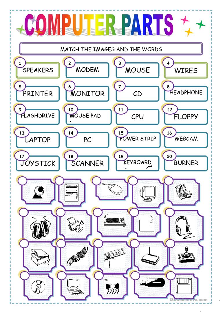 87 Free Esl Computer Worksheets