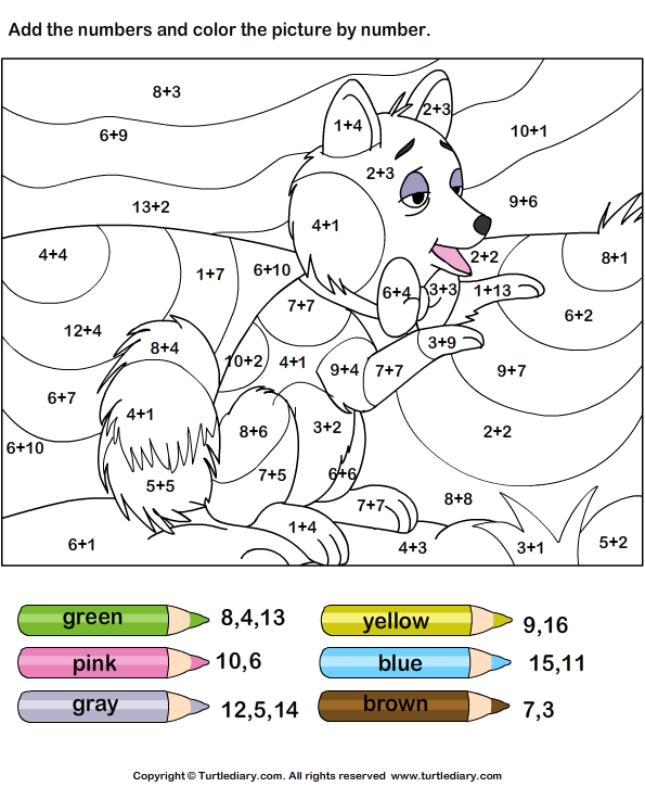 Addition Colouring Worksheets The Best Worksheets Image Collection