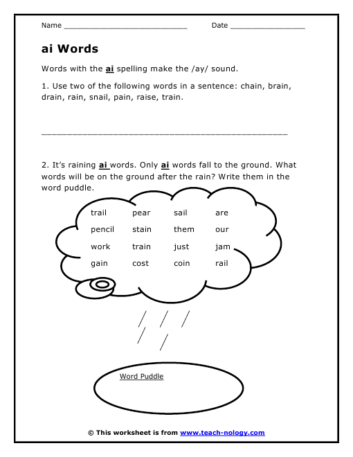 Ai Words Worksheets The Best Worksheets Image Collection