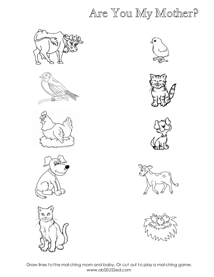 Are You My Mother Worksheet