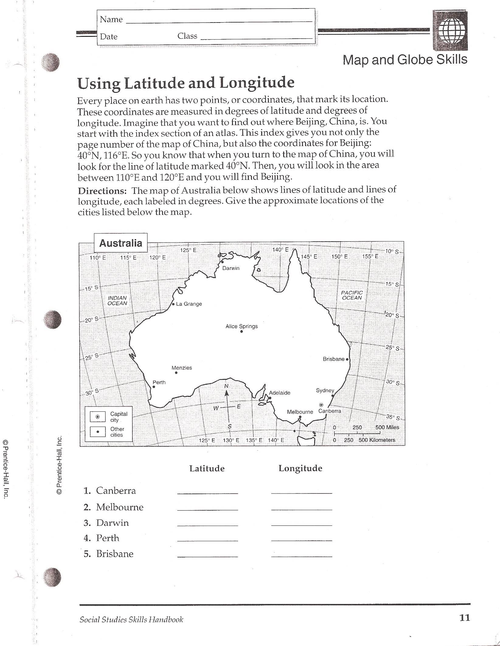 Best Ideas Of Longitude And Latitude Worksheets On Summary Sample