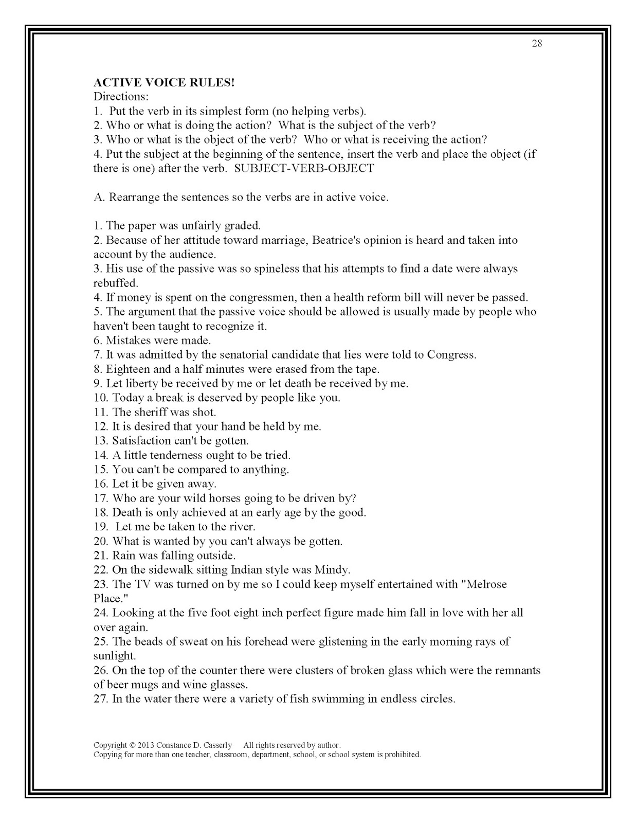 Bunch Ideas Of Fun Grammar Worksheets For Middle School On Free