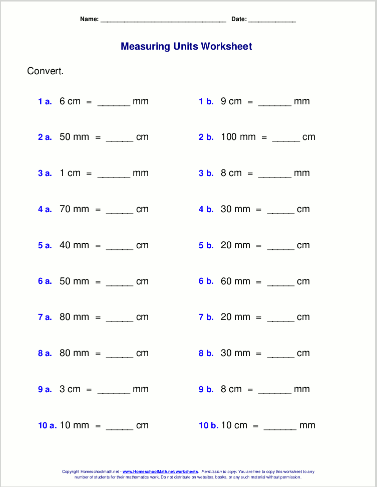 Cm To Mm Worksheet The Best Worksheets Image Collection