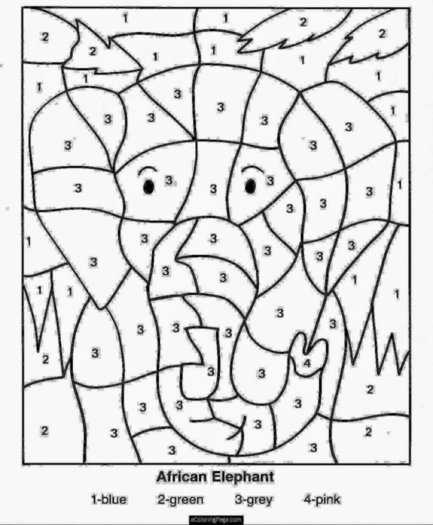 Color By Number Multiplication Worksheets Coloring Pages Free
