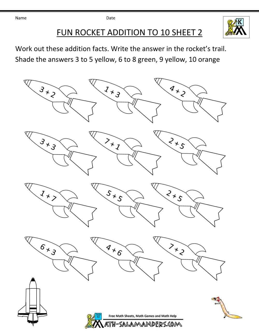 Coloring Sheets For Kindergarten