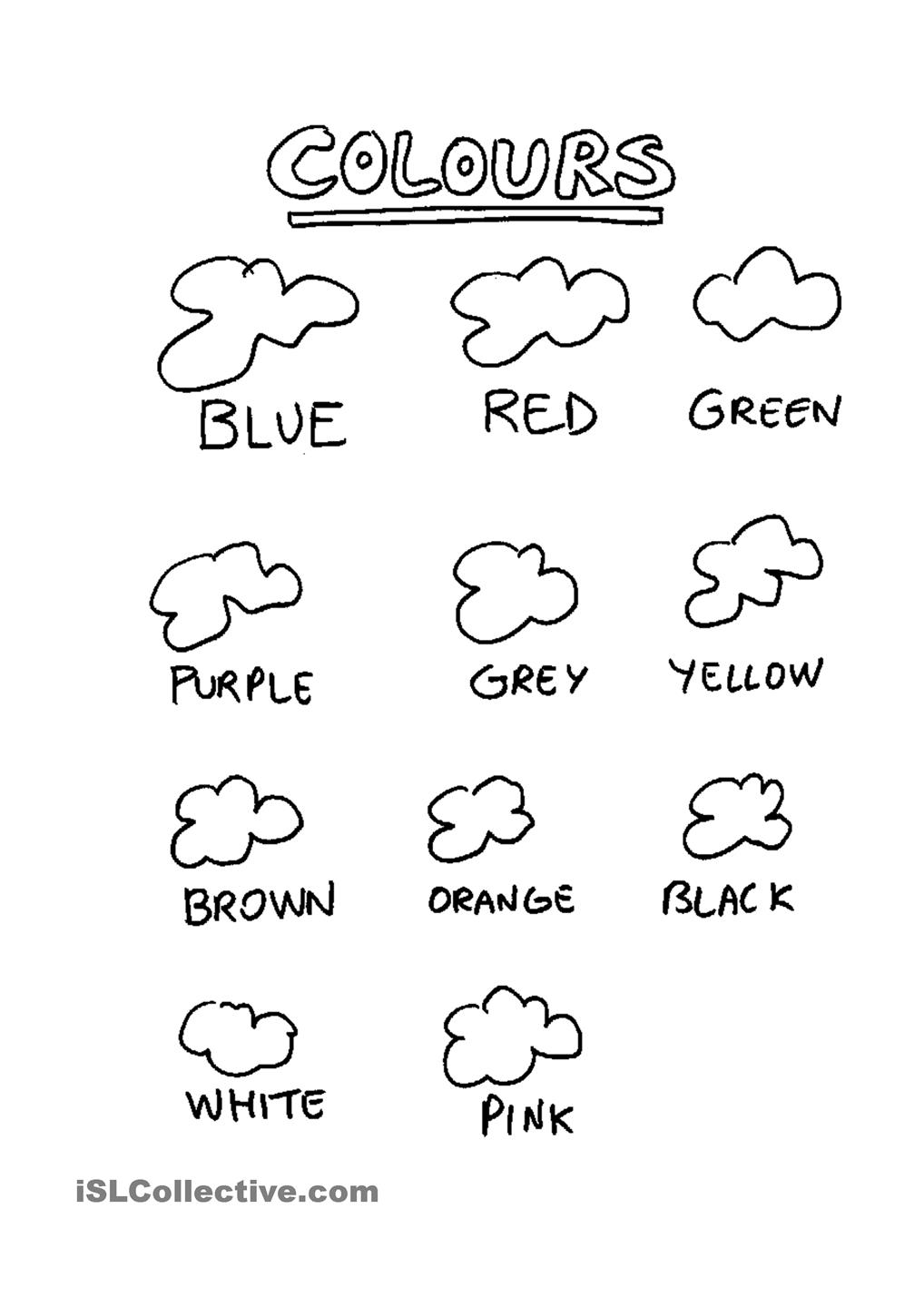 Colors Worksheets For Kindergarten Pdf