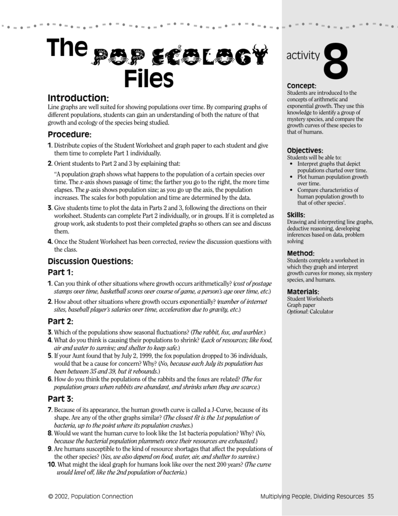 Ecology Worksheets Middle School Worksheets For All