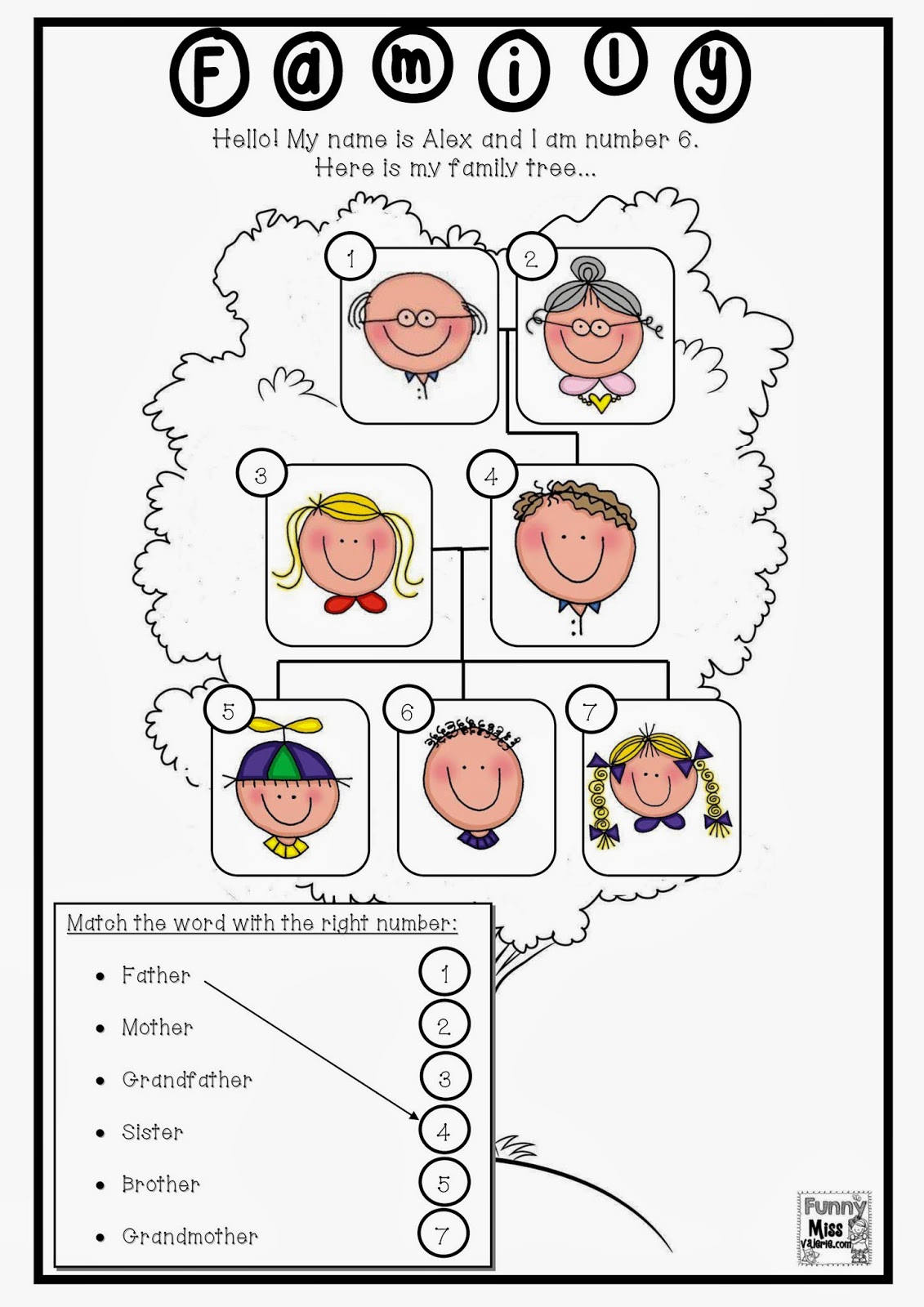 My Family Worksheets For Grade 1 My Family Worksheets For Grade 1