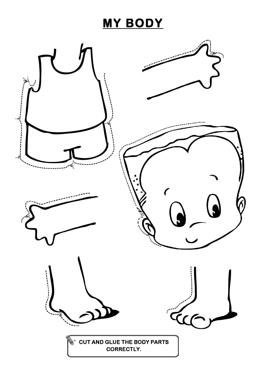 Formidable Body Parts Worksheet For Preschoolers Also Worksheet