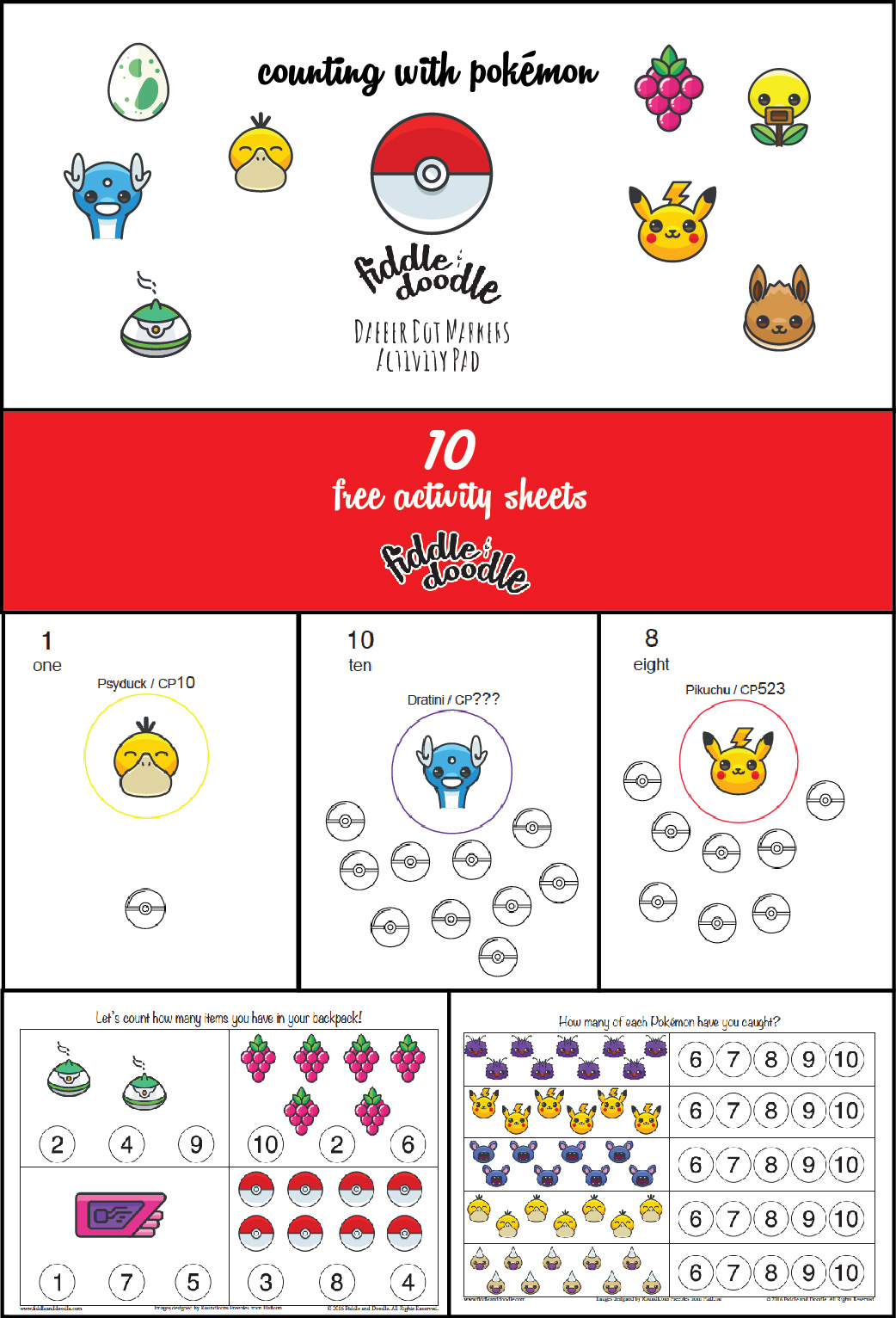 Free Activity Sheets For Dabber Dot Markers