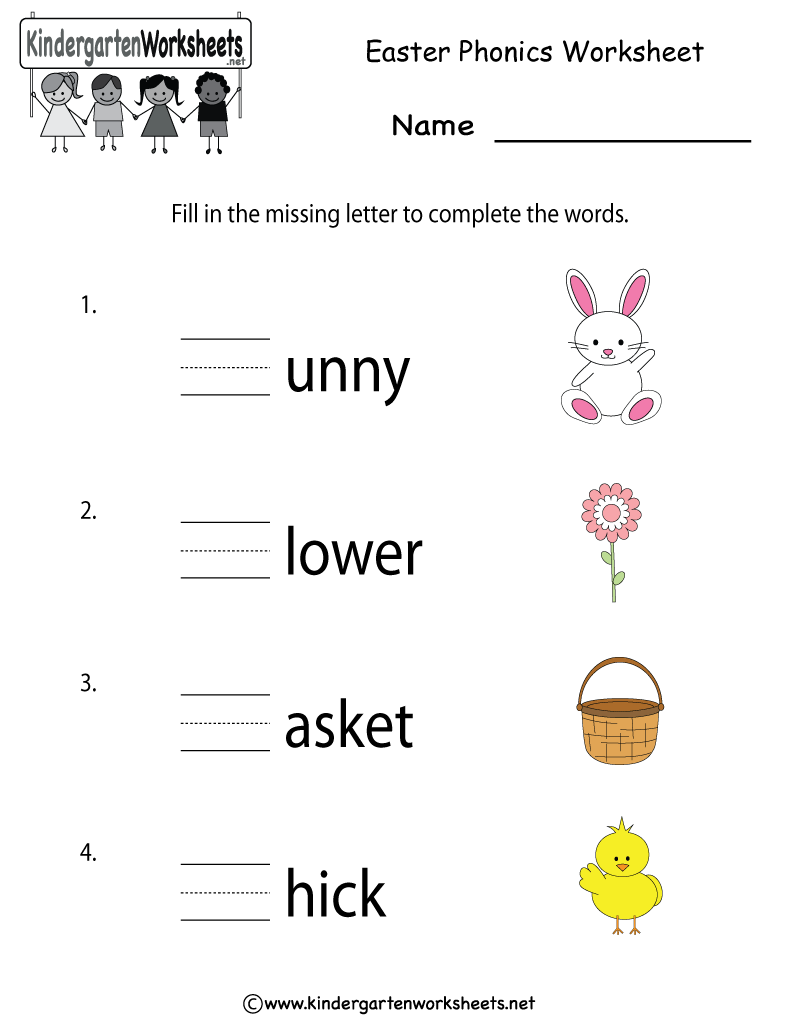 Free Printable Easter Phonics Worksheet For Kindergarten Kelpies