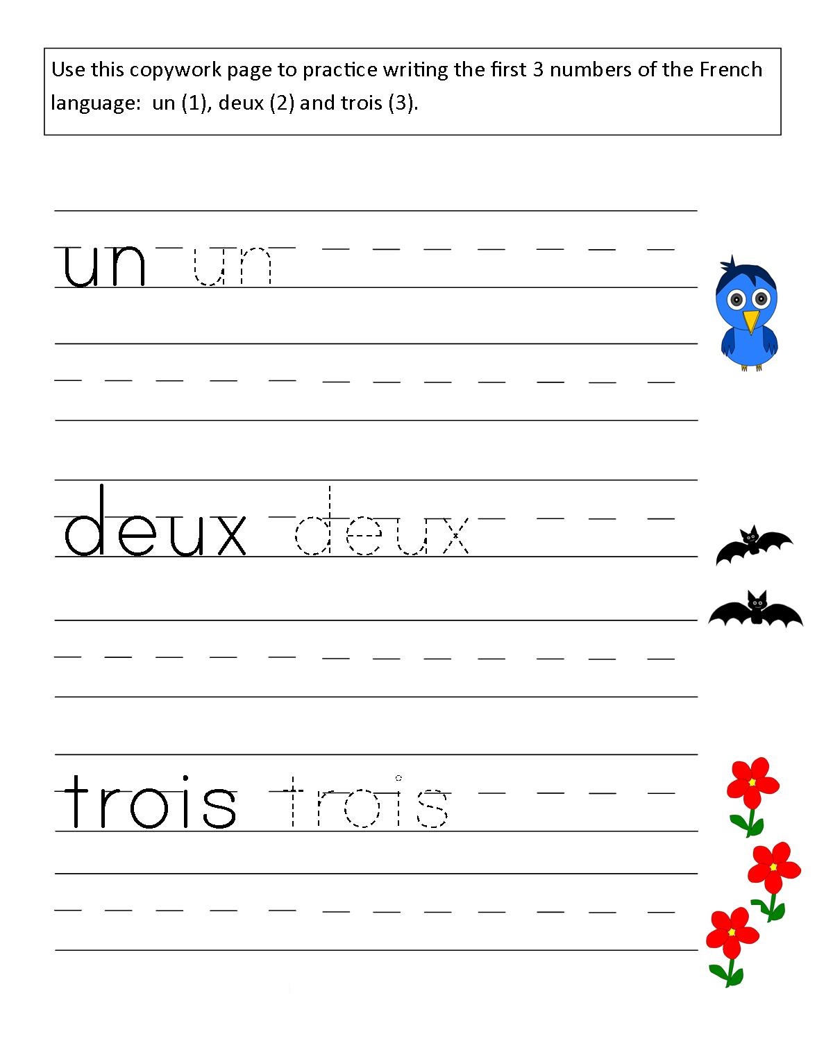 French Worksheets For Grade 1 Fun Loving Printable Free Math Pra