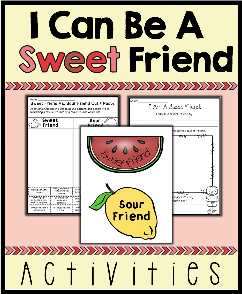 Friendship Activities  I Can Be A Sweet Friend