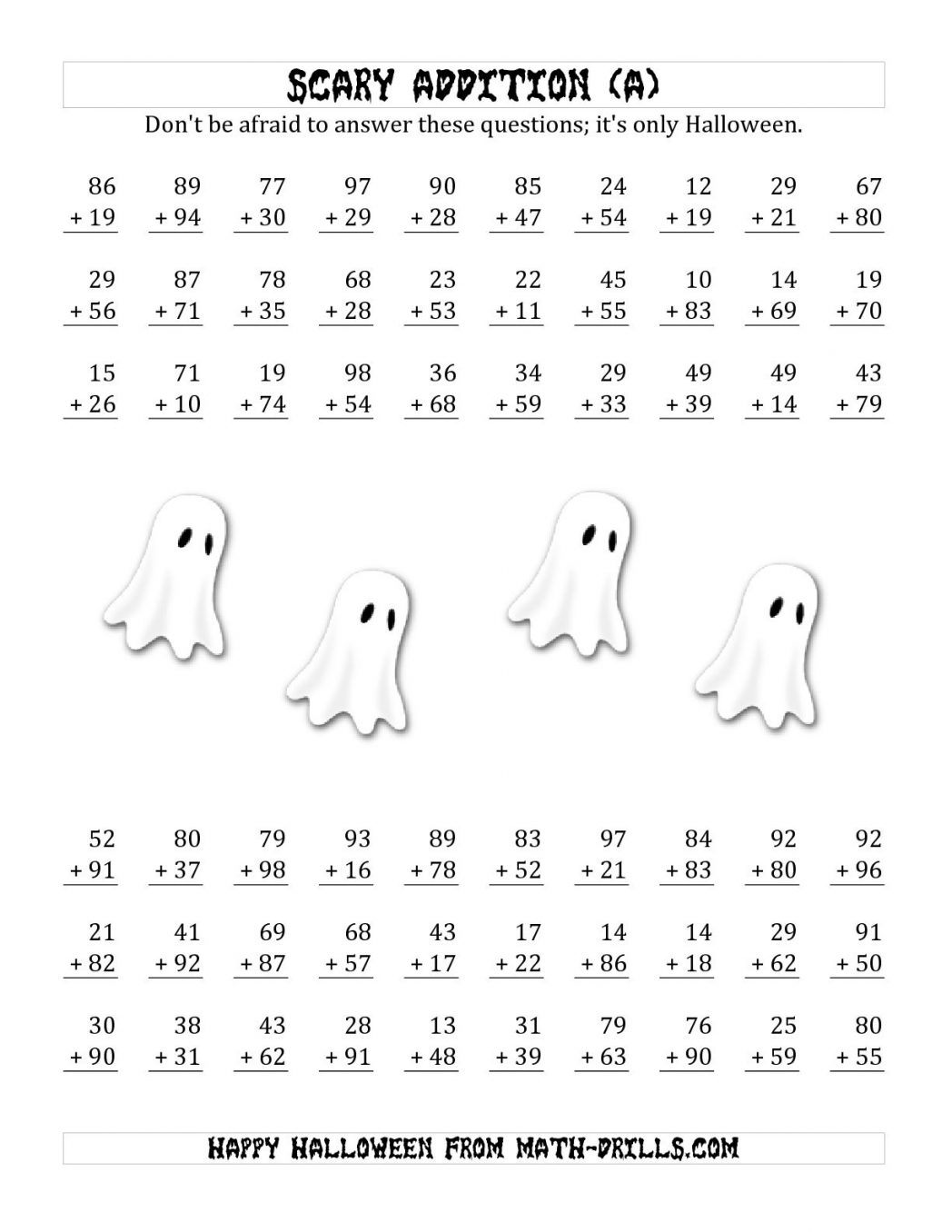 Halloween Worksheets Middle School Worksheets For All