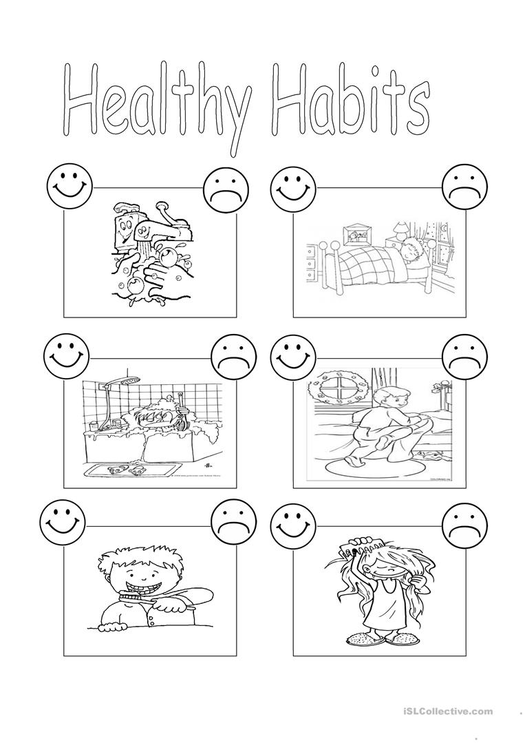 Healthy Habits Worksheet
