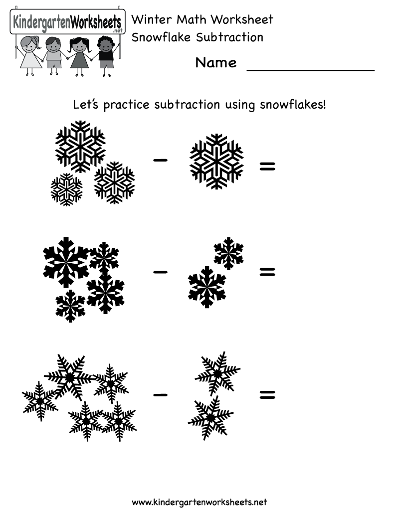 Homeschool Worksheets Kindergarten Math Winter Worksheet Free