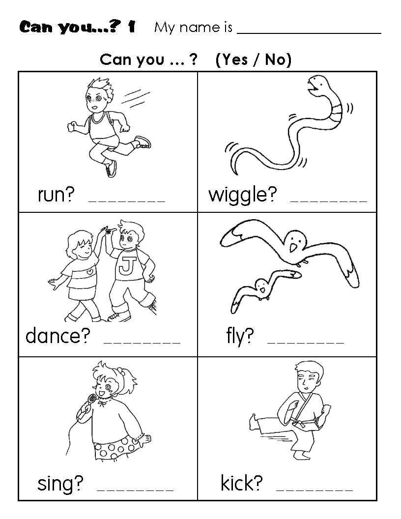 Inspiration Can And Can Worksheets Pdf For English Grammar